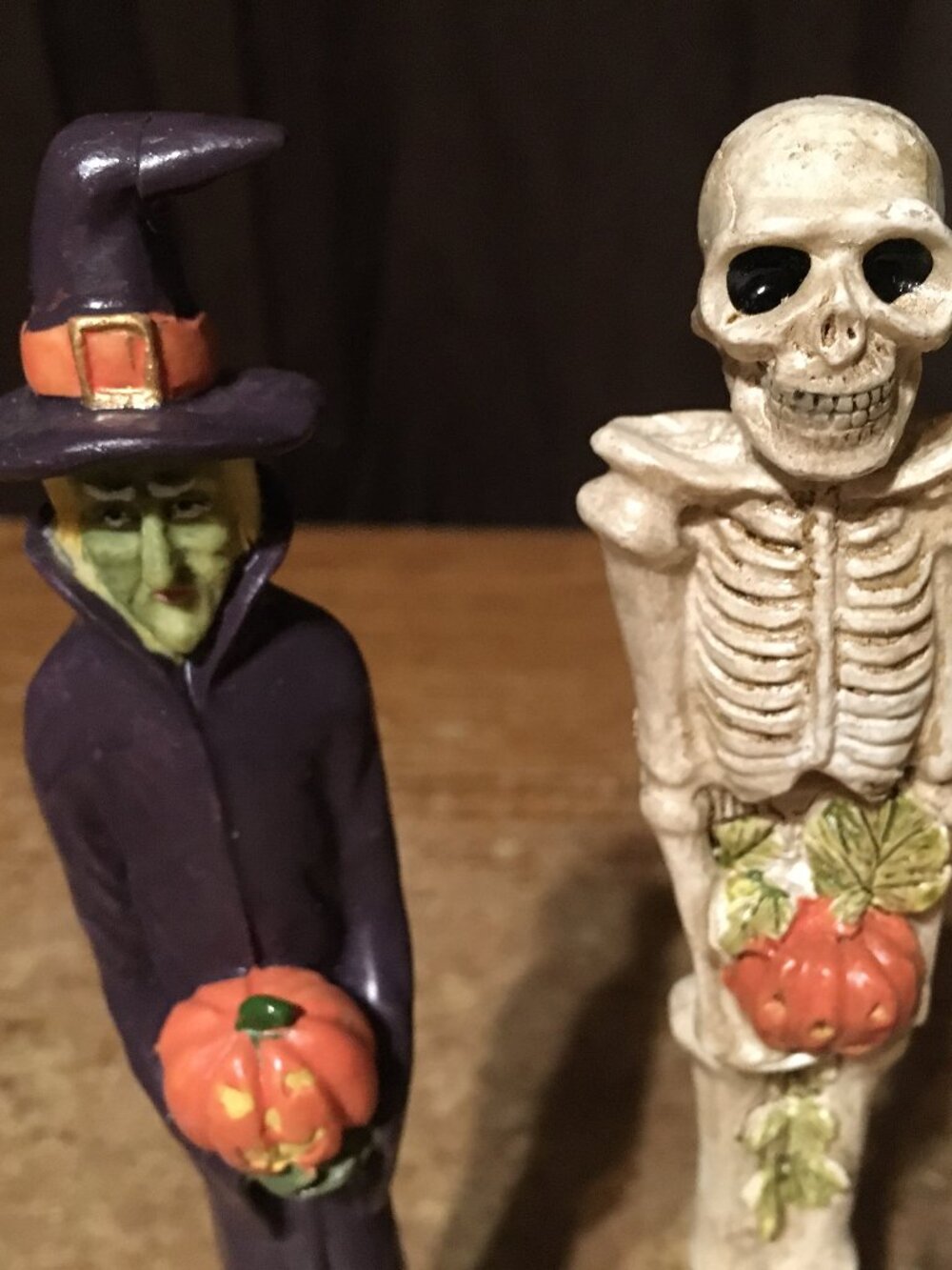 LOT OF 4 HERMITAGE POTTERY HALLOWEEN FIGURES GHOST SCARECROW SKELETON WITCH - Picture 5 of 13